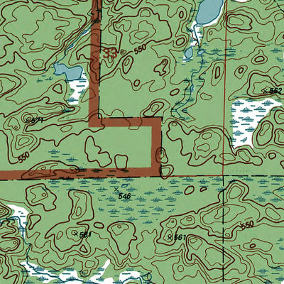 Western Michigan University MI-Bulldog Lake: Authoritative US Topos 1999 digital map