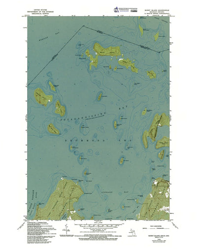 Western Michigan University MI-Burnt Island: Authoritative US Topos 1964 digital map