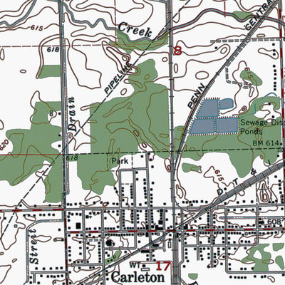 Western Michigan University MI-Carleton: Authoritative US Topos 1967 digital map