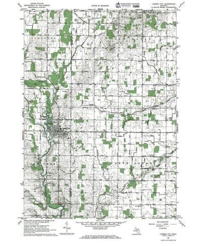 Western Michigan University MI-Carson City: Authoritative US Topos 1967 digital map
