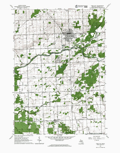 Western Michigan University MI-Cass City: Authoritative US Topos 1963 digital map
