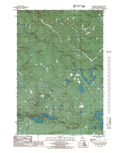 Western Michigan University MI-Cataract Basin: Authoritative US Topos 1986 digital map