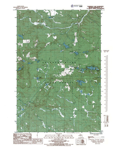 Western Michigan University MI-Chabeneau Lake: Authoritative US Topos 1986 digital map