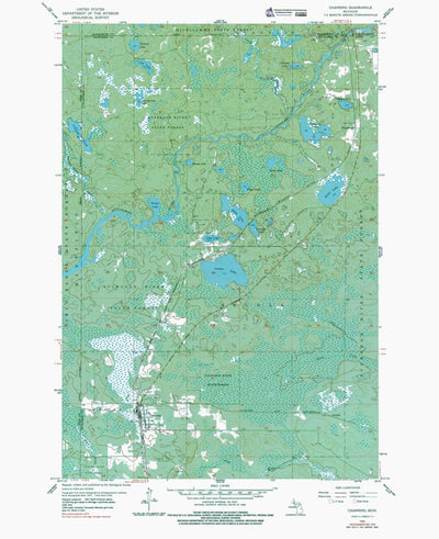 Western Michigan University MI-Channing: Authoritative US Topos 1955 digital map