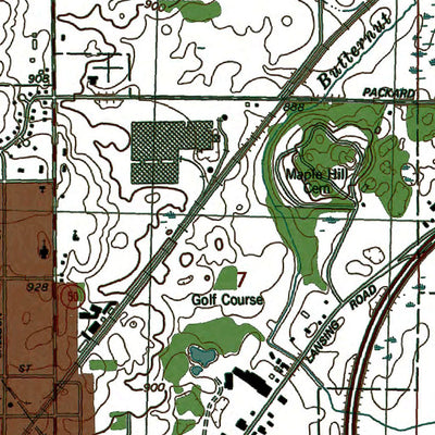 Western Michigan University MI-Charlotte: Authoritative US Topos 1980 digital map