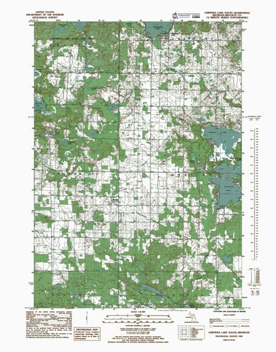 Western Michigan University MI-Chippewa Lake South: Authoritative US Topos 1985 digital map