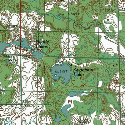 Western Michigan University MI-Chippewa Lake South: Authoritative US Topos 1985 digital map