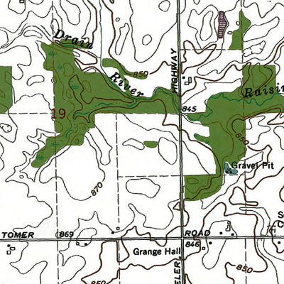 Western Michigan University MI-Clayton: Authoritative US Topos 1979 digital map