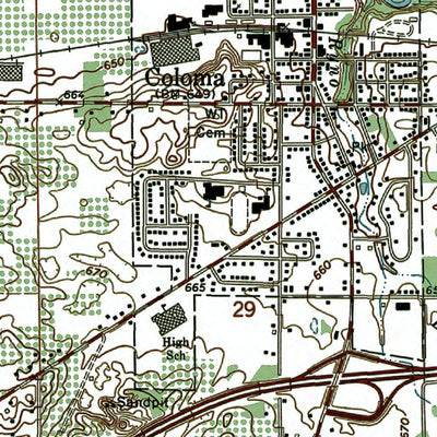 Western Michigan University MI-Coloma: Authoritative US Topos 1970 digital map