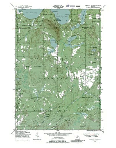 Western Michigan University MI-Comstock Hills: Authoritative US Topos 1950 digital map
