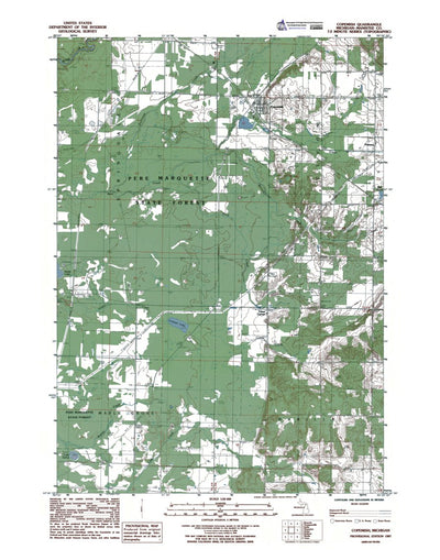 Western Michigan University MI-Copemish: Authoritative US Topos 1987 digital map