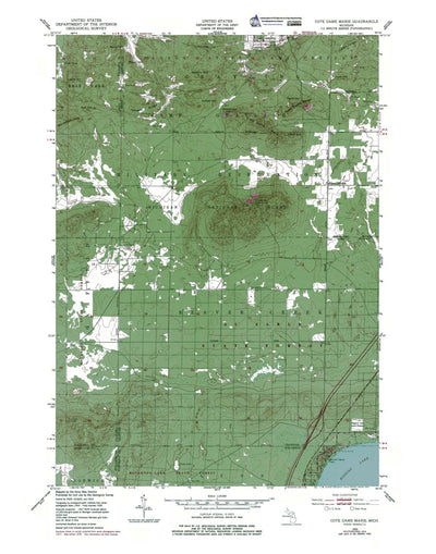 Western Michigan University MI-Cote Dame Marie: Authoritative US Topos 1950 digital map