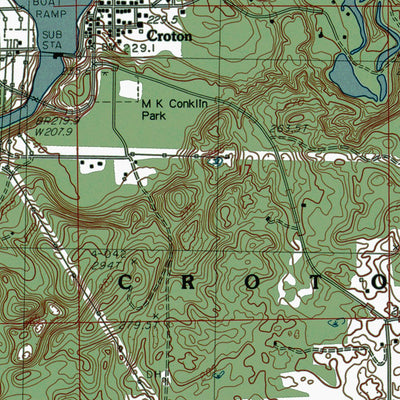Western Michigan University MI-Croton: Authoritative US Topos 1985 digital map