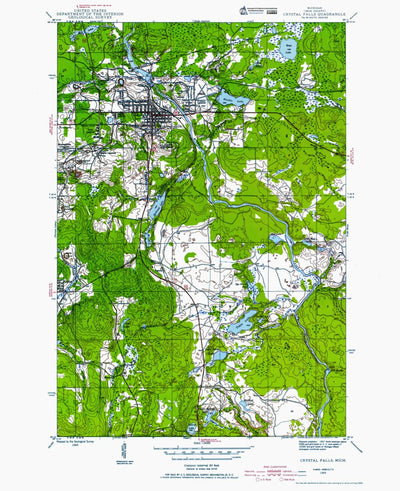 Western Michigan University MI-Crystal Falls: Authoritative US Topos 1944 digital map