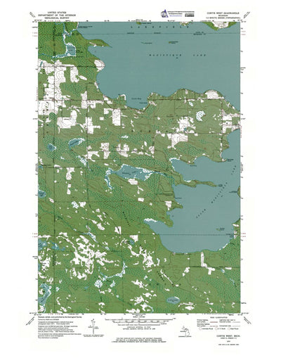 Western Michigan University MI-Curtis West: Authoritative US Topos 1972 digital map