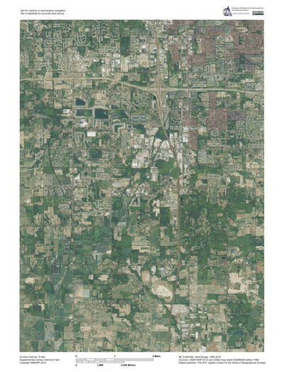 Western Michigan University MI-Cutlerville: GeoChange 1965-2012 digital map