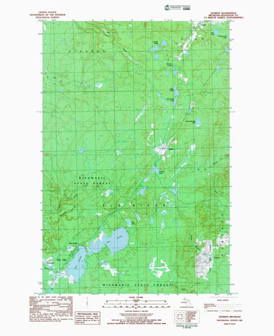 Western Michigan University MI-Donken: Authoritative US Topos 1982 digital map