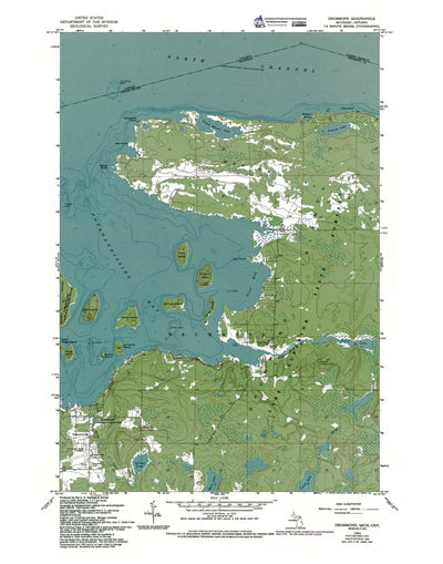 Western Michigan University MI-Drummond: Authoritative US Topos 1964 digital map