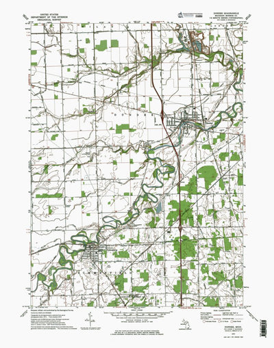 Western Michigan University MI-Dundee: Authoritative US Topos 1972 digital map