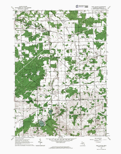 Western Michigan University MI-East Dayton: Authoritative US Topos 1963 digital map