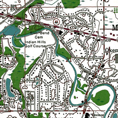 Western Michigan University MI-East Lansing: Authoritative US Topos 1970 digital map