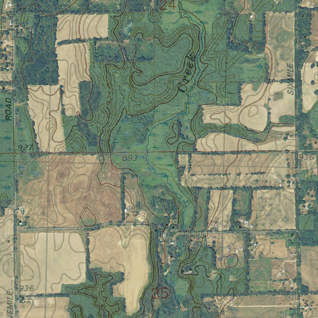 MIEast Leroy GeoChange 19752012 Map by Western Michigan University