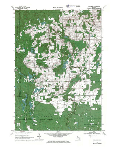 Western Michigan University MI-Edwards: Authoritative US Topos 1969 digital map