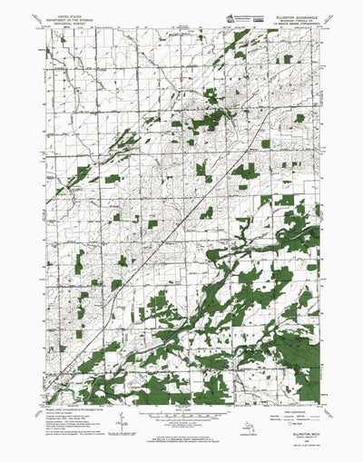 Western Michigan University MI-Ellington: Authoritative US Topos 1963 digital map