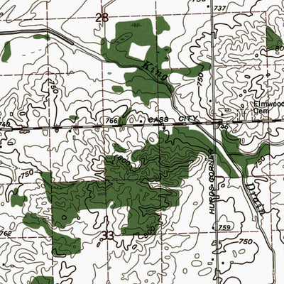 Western Michigan University MI-Ellington: Authoritative US Topos 1963 digital map