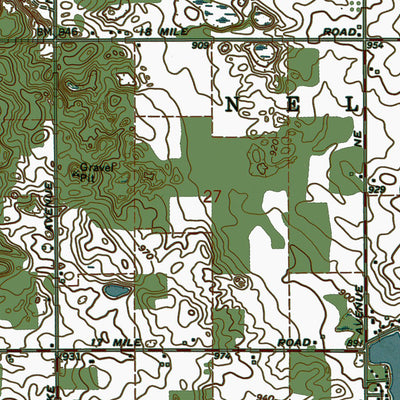 Western Michigan University MI-Evans: Authoritative US Topos 1972 digital map