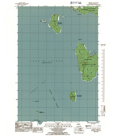 Western Michigan University MI-Fairport: Authoritative US Topos 1985 digital map