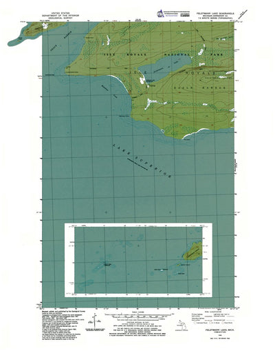 Western Michigan University MI-Feldtmann Lake INSET: Authoritative US Topos 1985 digital map