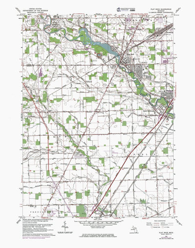Western Michigan University MI-Flat Rock: Authoritative US Topos 1967 digital map