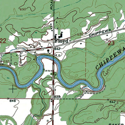 Western Michigan University MI-Floyd: Authoritative US Topos 1973 digital map