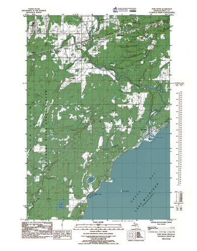Western Michigan University MI-Ford River: Authoritative US Topos 1985 digital map