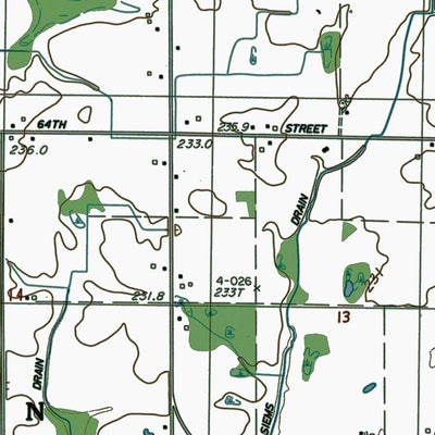 Western Michigan University MI-Fremont: Authoritative US Topos 1985 digital map