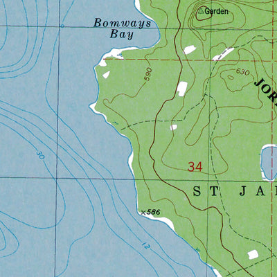 Western Michigan University MI-Garden Island Inset: Authoritative US Topos 1980 digital map