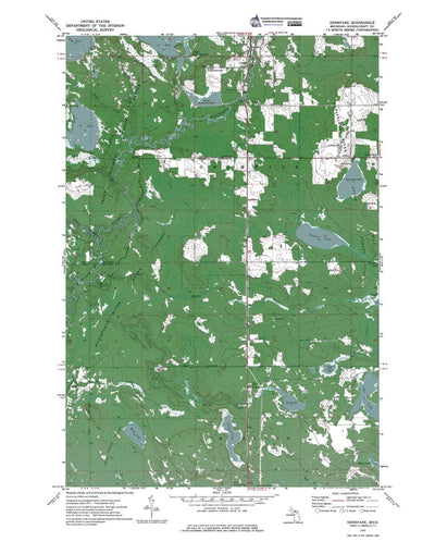 Western Michigan University MI-Germfask: Authoritative US Topos 1972 digital map