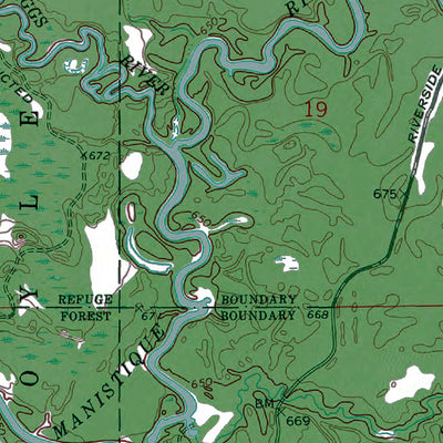 Western Michigan University MI-Germfask: Authoritative US Topos 1972 digital map
