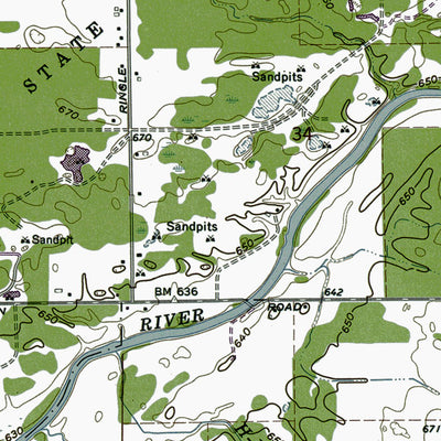 Western Michigan University MI-Gilford: Authoritative US Topos 1963 digital map