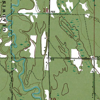 Western Michigan University MI-Gladwin: Authoritative US Topos 1969 digital map