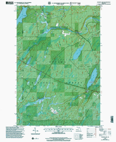 Western Michigan University MI-Golden Lake: Authoritative US Topos 1999 digital map