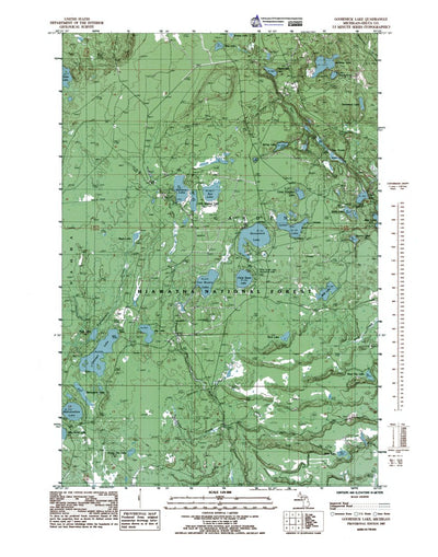 Western Michigan University MI-Gooseneck Lake: Authoritative US Topos 1985 digital map
