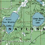 Western Michigan University MI-Gooseneck Lake: Authoritative US Topos 1985 digital map