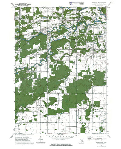 Western Michigan University MI-Gordonville: Authoritative US Topos 1973 digital map