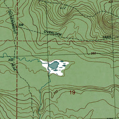 Western Michigan University MI-Government Peak: Authoritative US Topos 1998 digital map