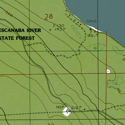Western Michigan University MI-Granite Point: Authoritative US Topos 1985 digital map