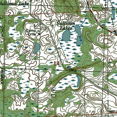 Western Michigan University MI-Gregory: Authoritative US Topos 1996 digital map