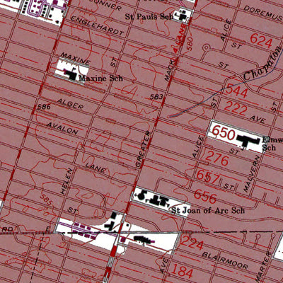 Western Michigan University MI-Grosse Pointe: Authoritative US Topos 1968 digital map