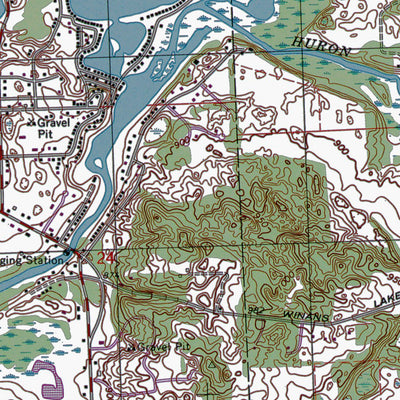 Western Michigan University MI-Hamburg: Authoritative US Topos 1996 digital map